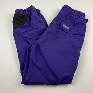 Columbia Snow Rain Pants Women’s S Nylon Elastic Waist/Ankle Purple Vintage